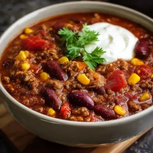 Hearty Crockpot Beef Chili