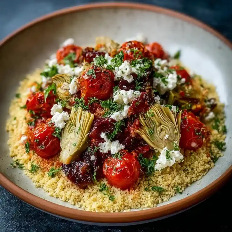 Mediterranean Roasted Artichoke Couscous