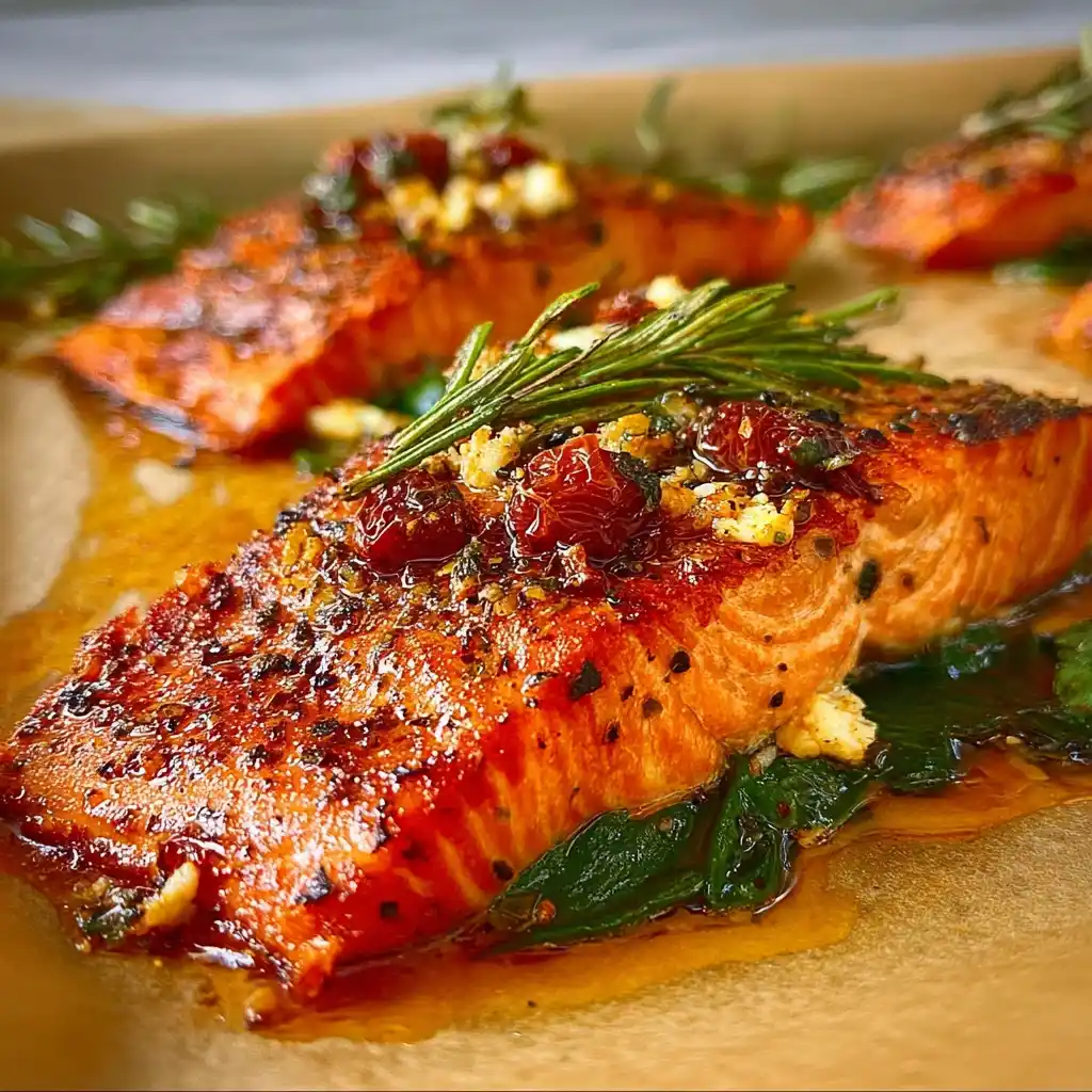 Mediterranean Stuffed Salmon