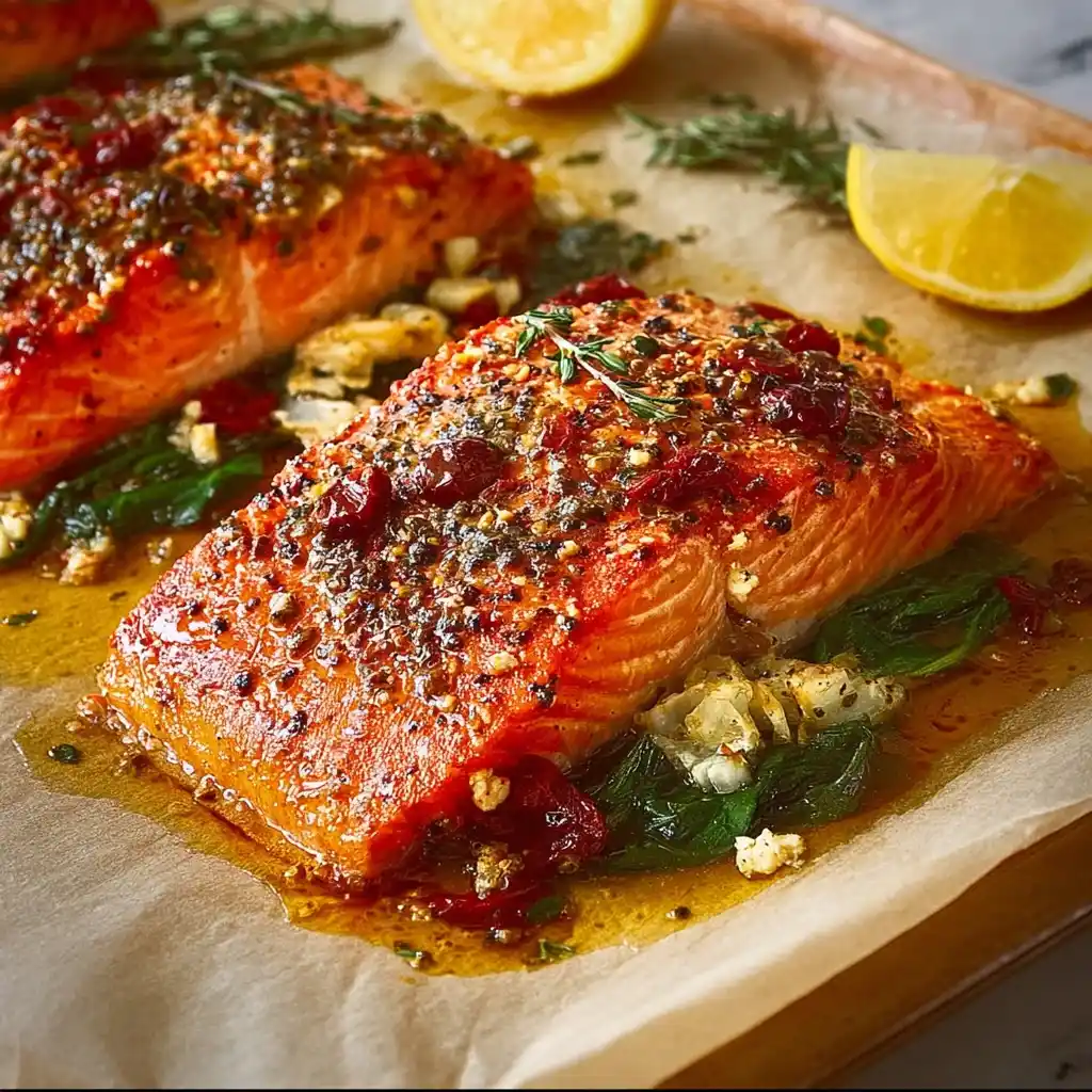 Quick & Easy Mediterranean Stuffed Salmon Tonight!