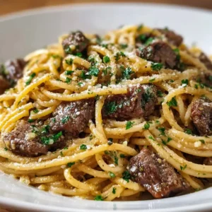 One-Pot Creamy Beef And Garlic Butter Pasta