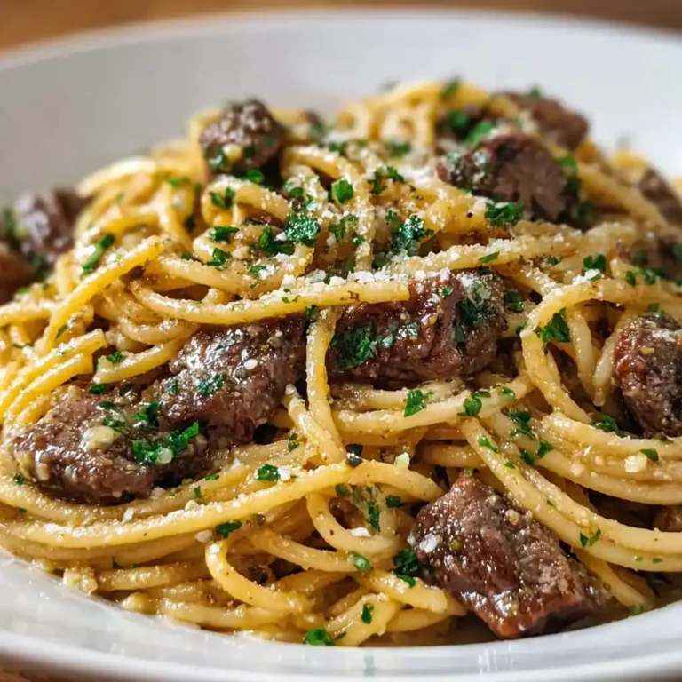 One-Pot Creamy Beef And Garlic Butter Pasta