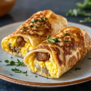 Sausage Egg Breakfast Roll-Ups