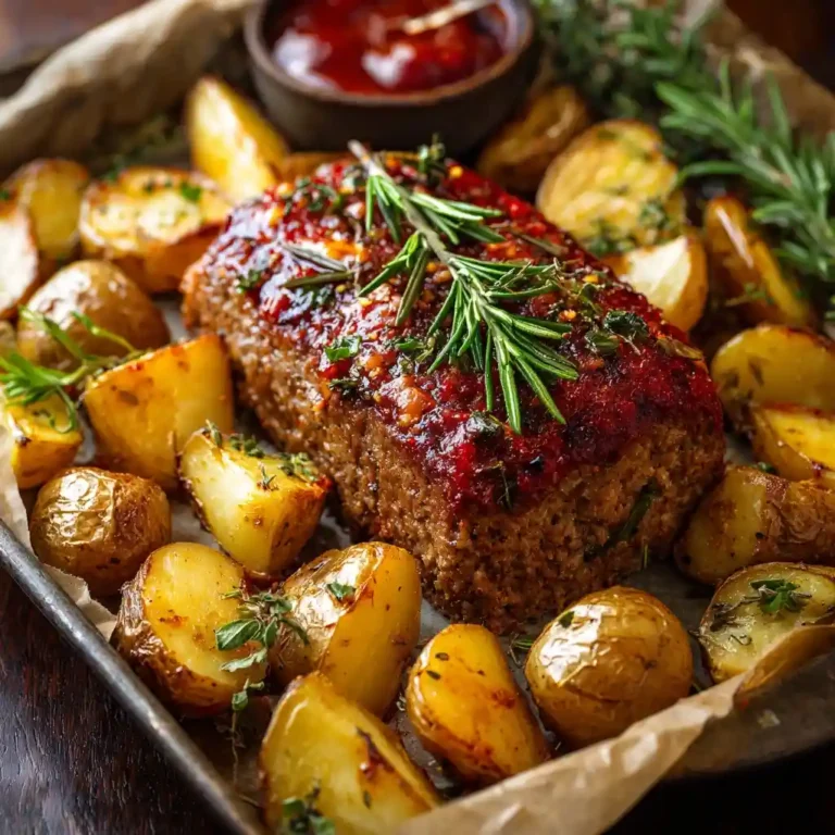 Sheet Pan Mini Meatloaf and Roasted Potatoes