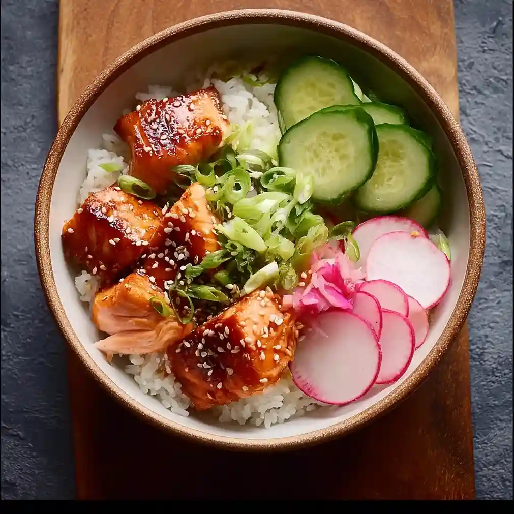 Sticky Miso Salmon Bowl