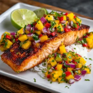 Tropical Salmon with Mango Salsa