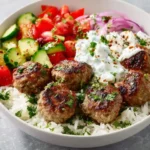 Sheet Pan Harissa Chicken Meatballs with Cauliflower and Chickpeas