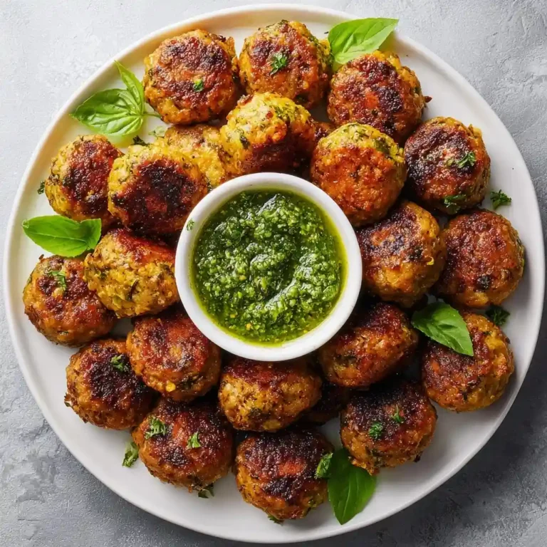Vegan Quinoa Meatballs with Pesto
