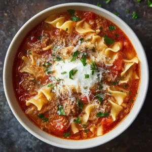 Beef Lasagna Soup