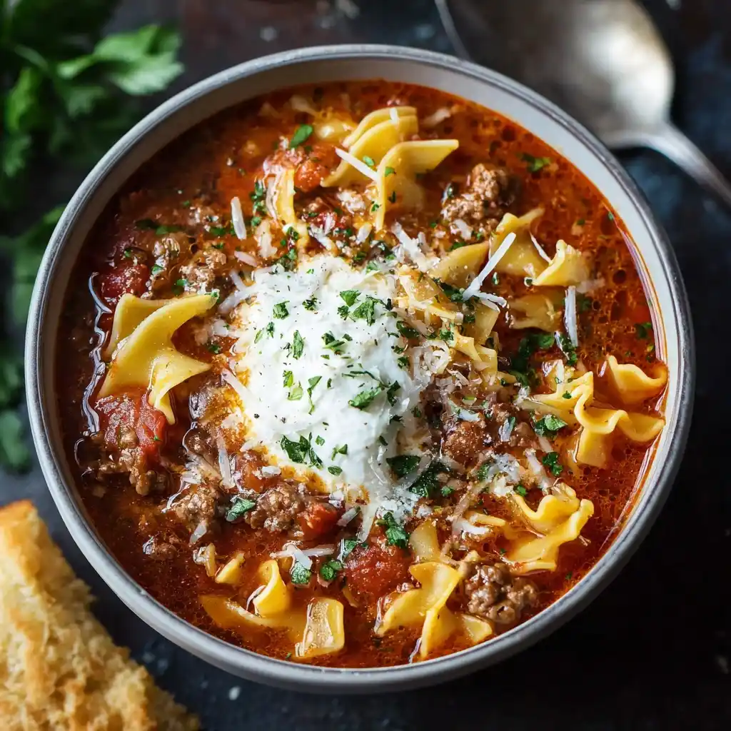 Beef Lasagna Soup