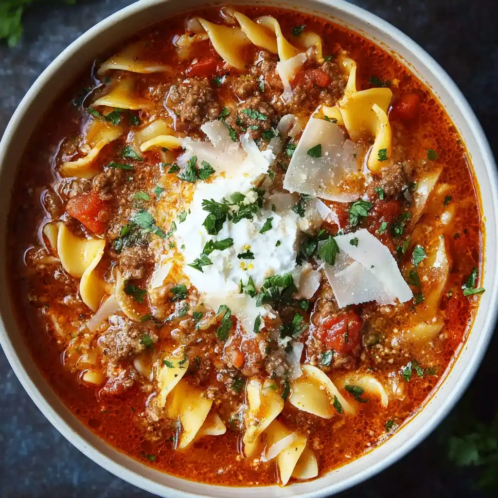 Beef Lasagna Soup