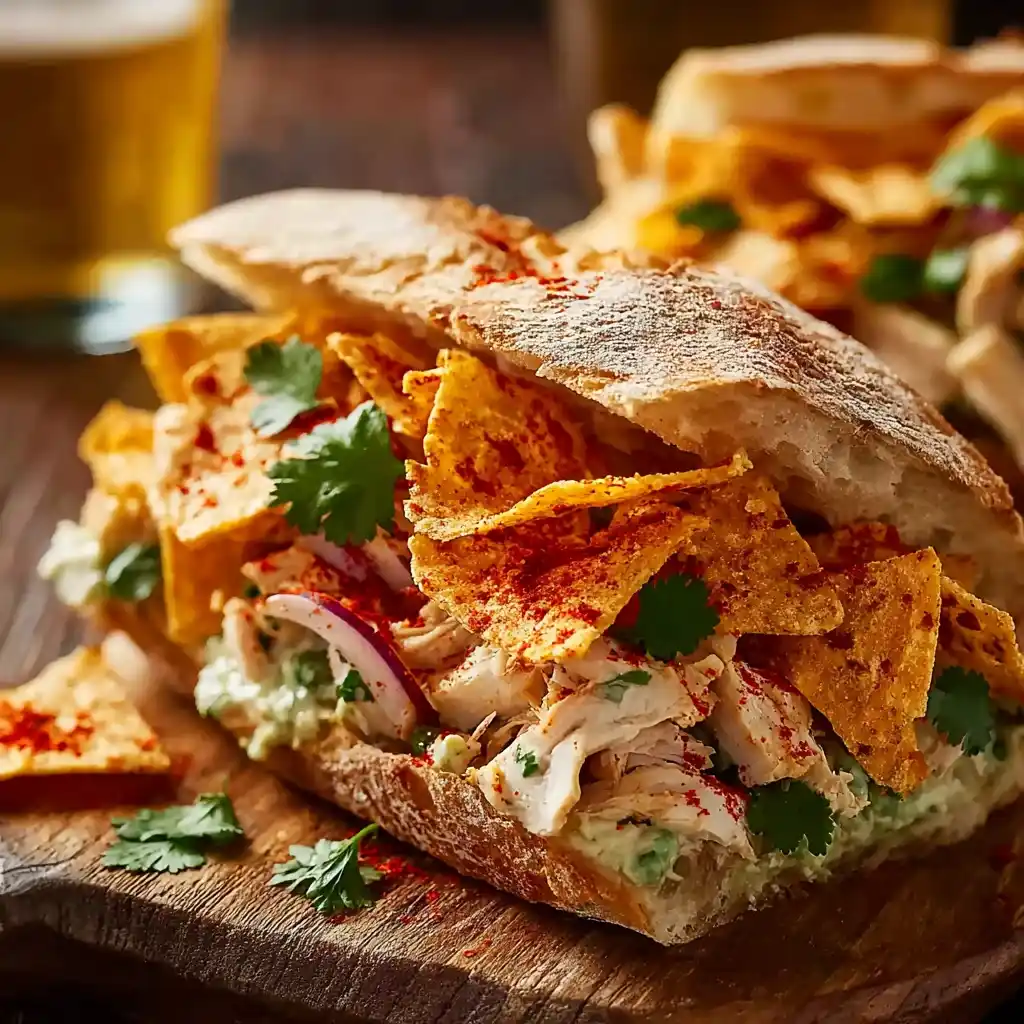Bread with Chicken and Nachos