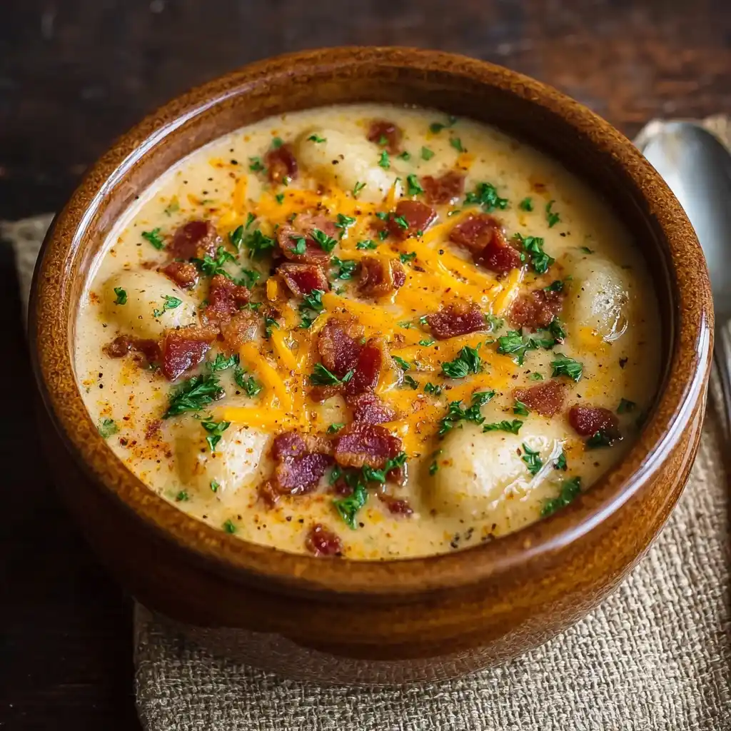 Creamy Beef Bacon Cheddar Soup