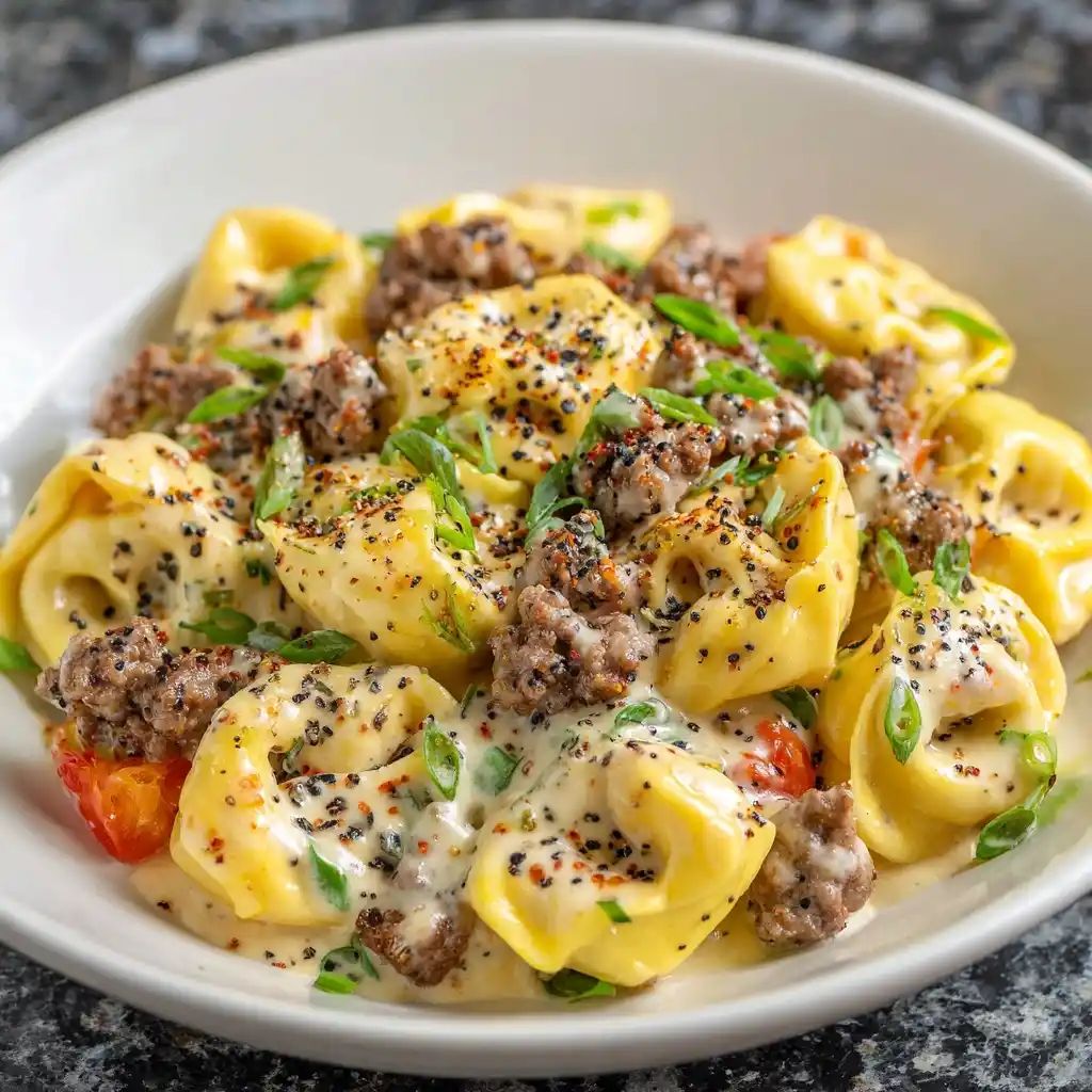 Easy Crock Pot Cheesesteak Tortellini Recipe Slow Cooker Cheesesteak Tortellini Soup Best Cheesesteak Tortellini Crock Pot...