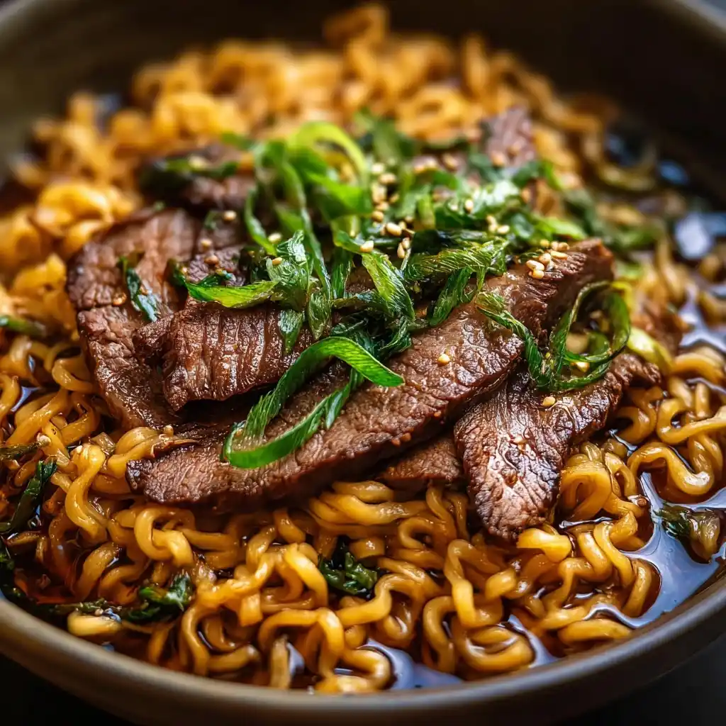 Garlic Butter Steak Lightning Noodles