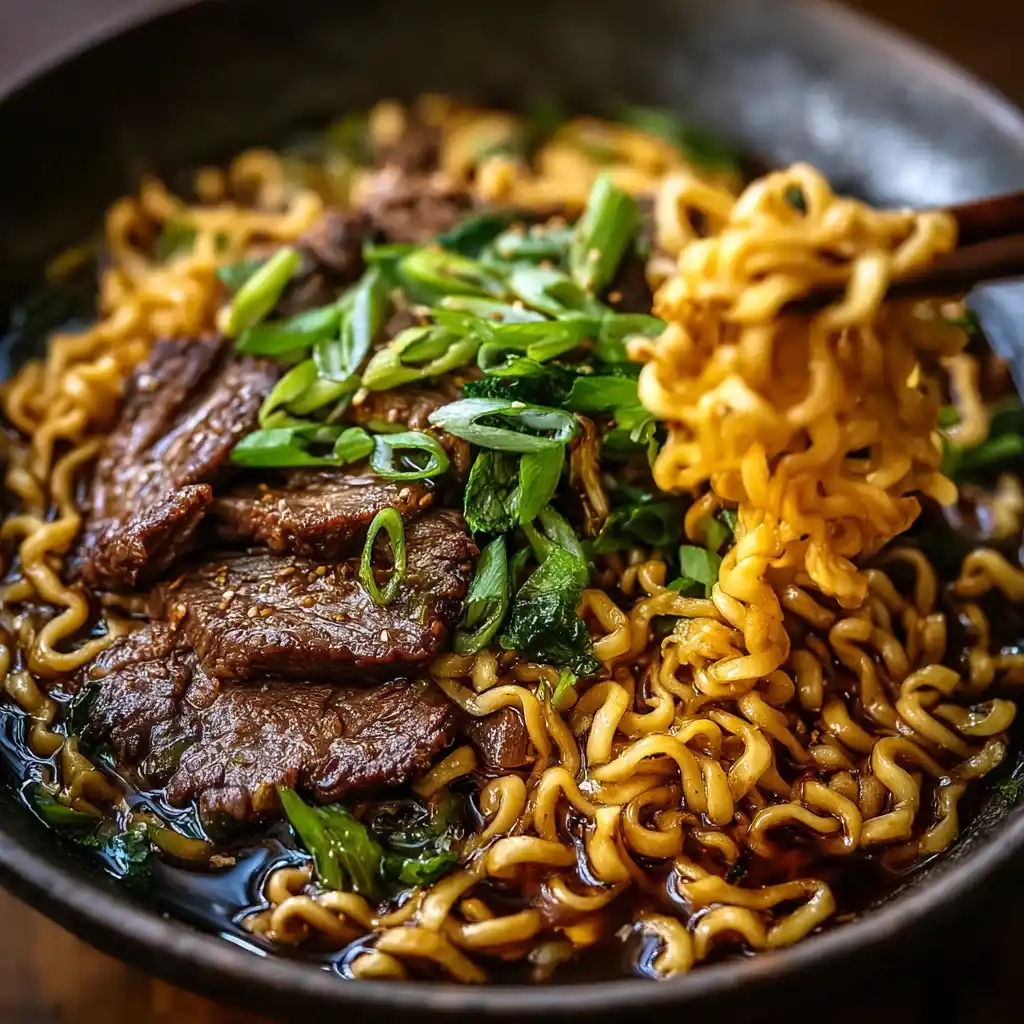 Garlic Butter Steak Lightning Noodles