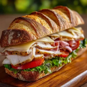 Grilled Chicken Cordon Bleu Sandwich