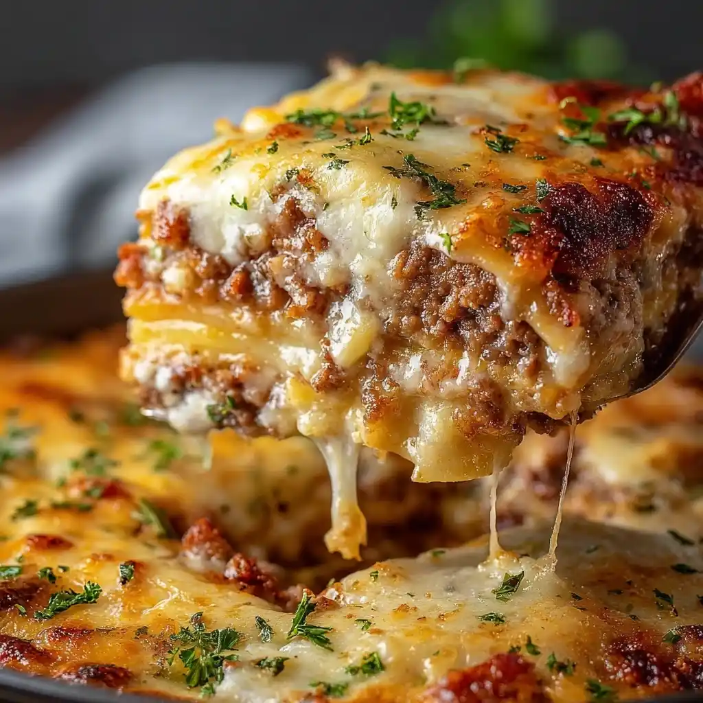 Tasty Loaded Potato Meatloaf Casserole