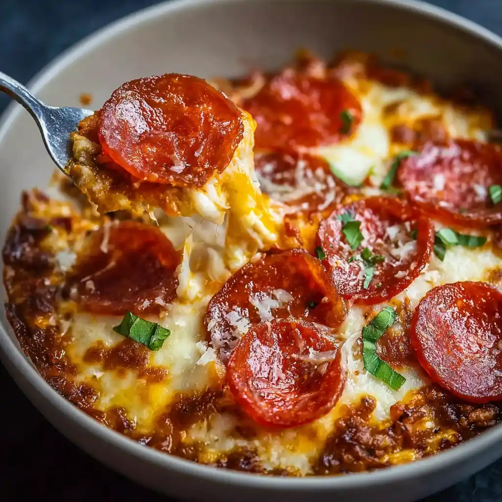 Low Carb Crustless Pizza Bowl