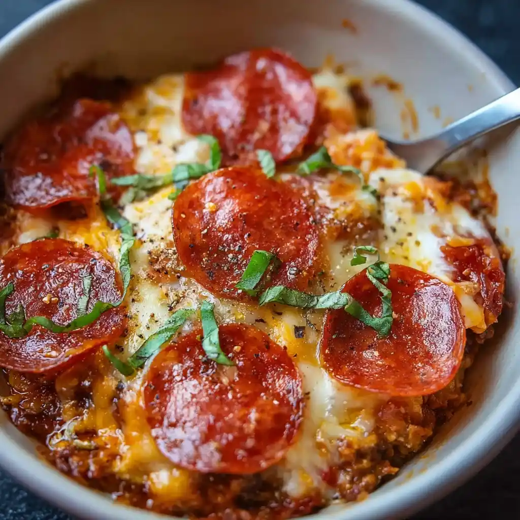 Low Carb Crustless Pizza Bowl