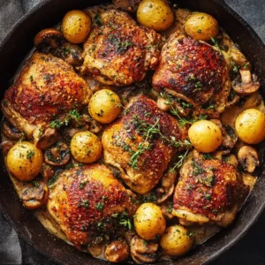 Easy One-pan Chicken Potatoes Gravy Recipe Healthy Chicken And Potatoes With Gravy Meal Quick Dinner Recipe Chicken Potato...