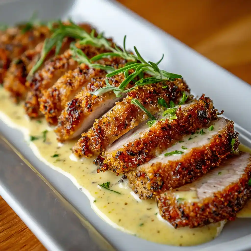 Easy Pork Tenderloin Dijon Recipe Juicy Pork Tenderloin With Cream Sauce Best Dijon Cream Sauce For Pork Low-fat Pork Tend...