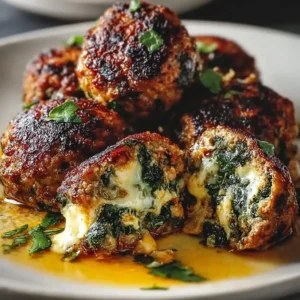 Spinach Garlic Meatballs