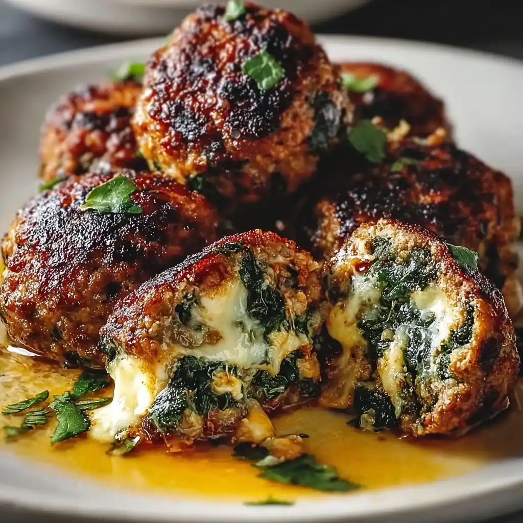 30-Min Cozy Dinner: Spinach Garlic Meatballs