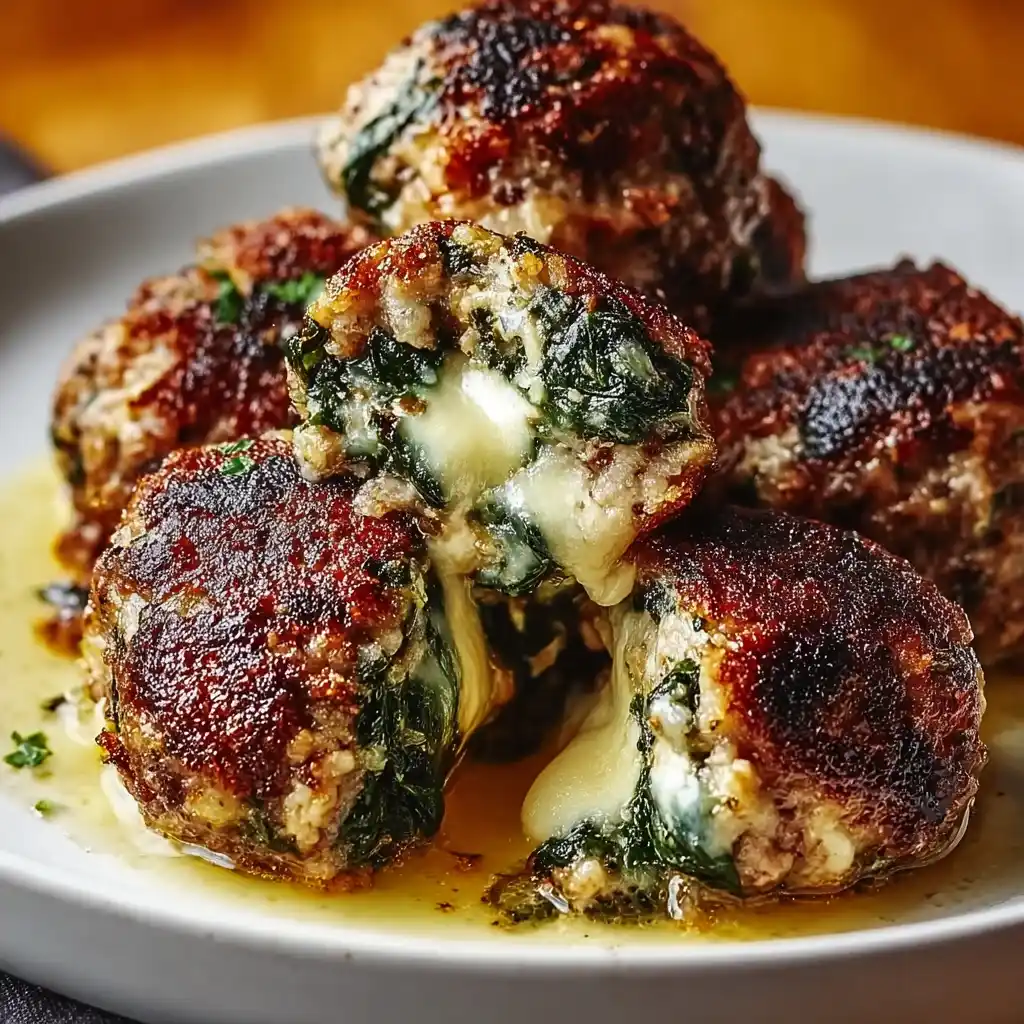 Spinach Garlic Meatballs