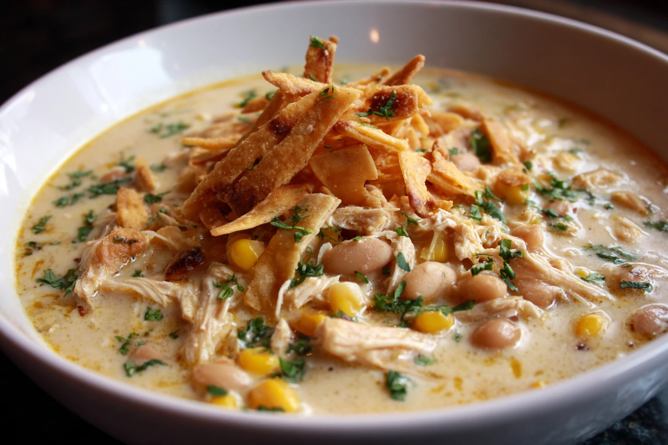 Best Creamy White Chicken Enchilada Soup Recipe Easy White Chicken Enchilada Soup Slow Cooker Low Carb Creamy Chicken Ench...