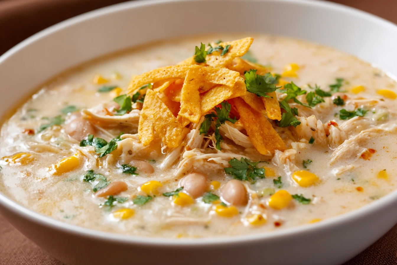 Creamy White Chicken Enchilada Soup