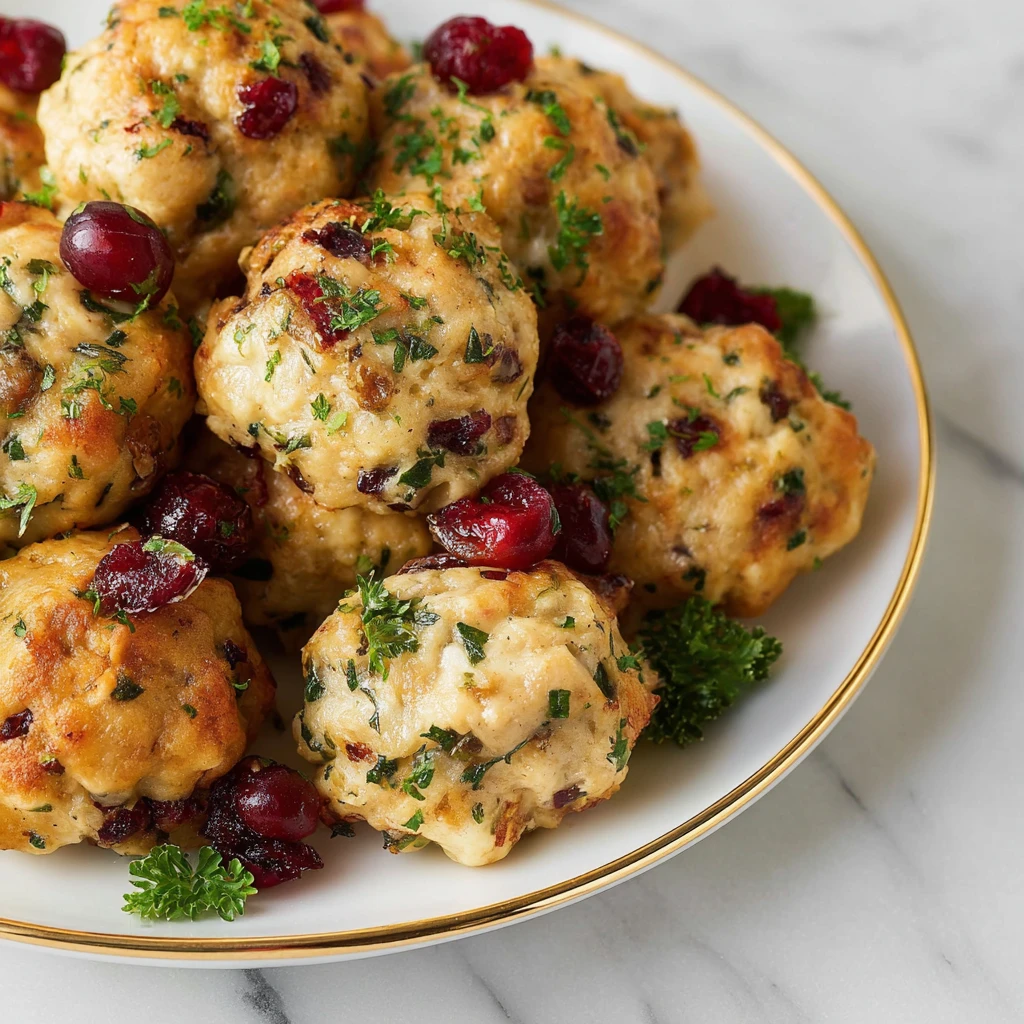 Cranberry Turkey Stuffing Balls Recipe Best Cranberry Turkey Stuffing Balls Gluten-free Cranberry Turkey Stuffing Balls Ho...