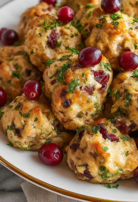 Cranberry Turkey Stuffing Balls Recipe Best Cranberry Turkey Stuffing Balls Gluten-free Cranberry Turkey Stuffing Balls Ho...