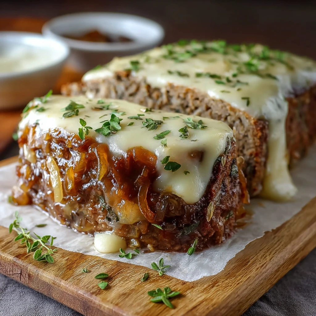 Crockpot French Onion Meatloaf Recipe Easy Slow Cooker French Onion Meatloaf French Onion Meatloaf With Swiss Cheese Crock...