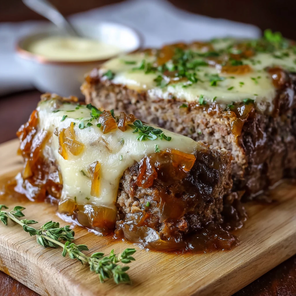 Crockpot French Onion Meatloaf Recipe Easy Slow Cooker French Onion Meatloaf French Onion Meatloaf With Swiss Cheese Crock...