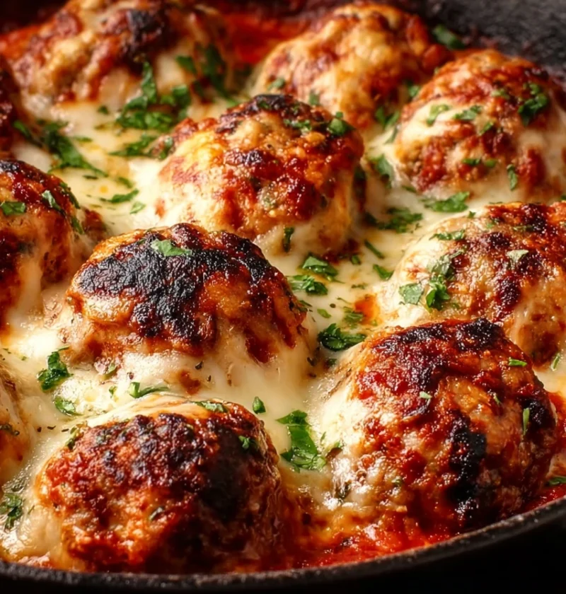 Easy Baked Chicken Parmesan Meatballs Recipe Healthy Chicken Parmesan Meatballs Baked Low Carb Chicken Parmesan Meatballs ...