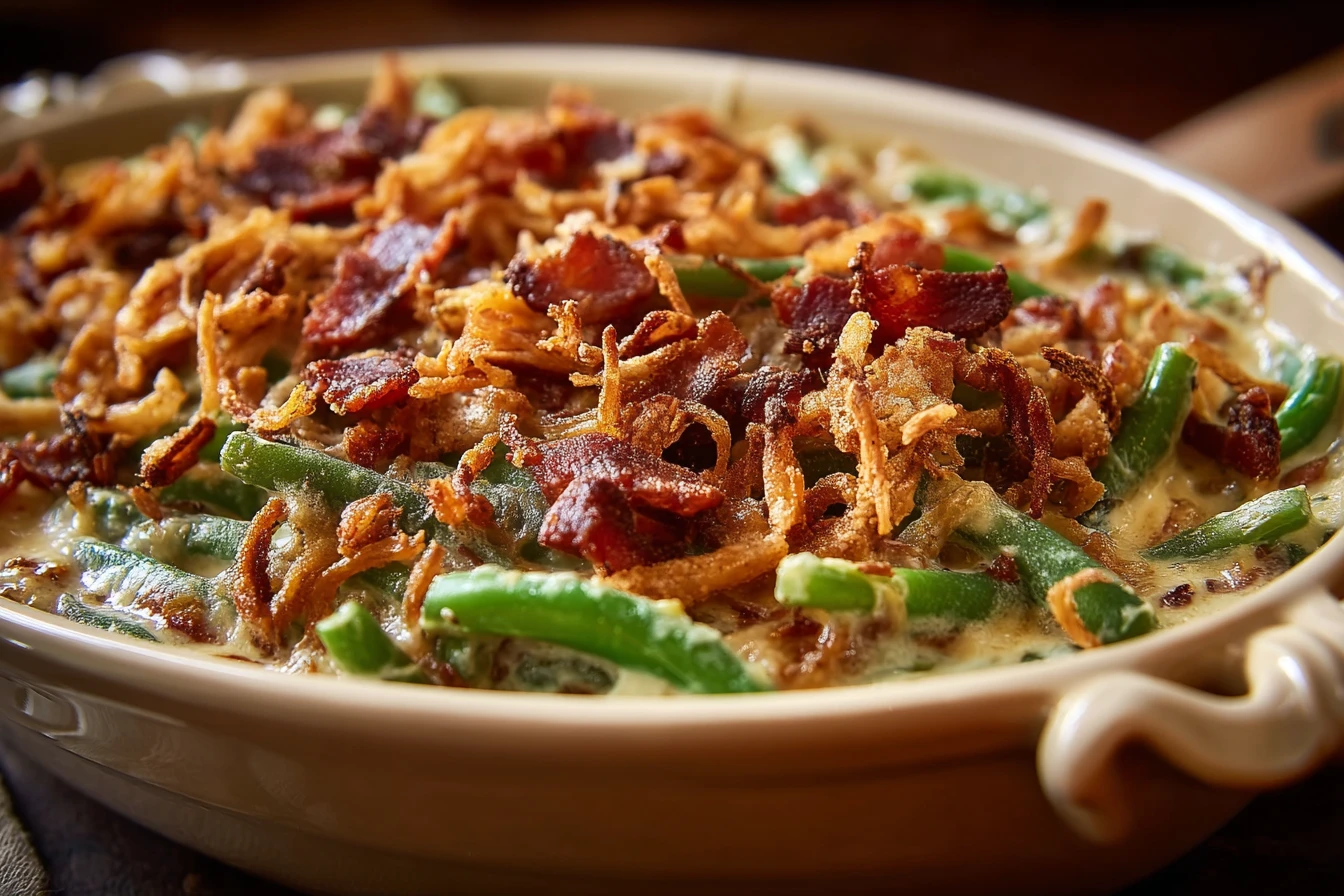 Green Bean Casserole with Bacon