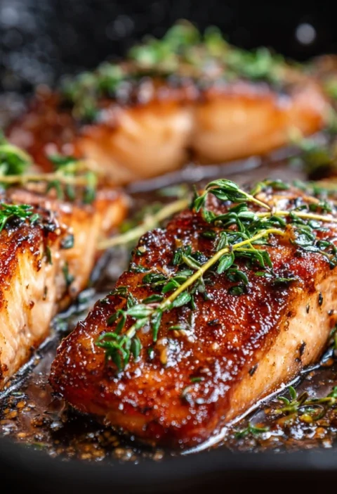 Easy Honey Garlic Butter Salmon Recipe One-pan Salmon Dinner Ideas Quick Honey Garlic Salmon Skillet 25-minute Honey Garli...