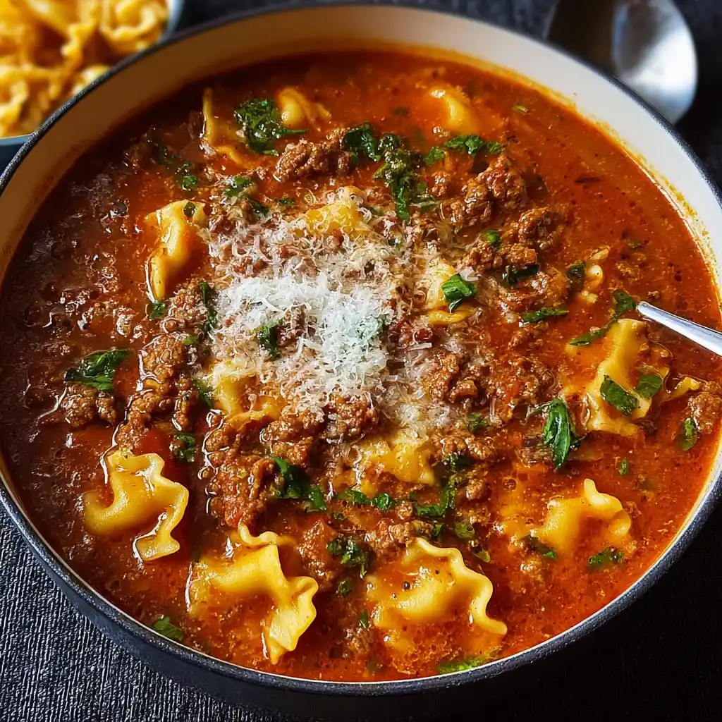 One Pot Lasagna Soup