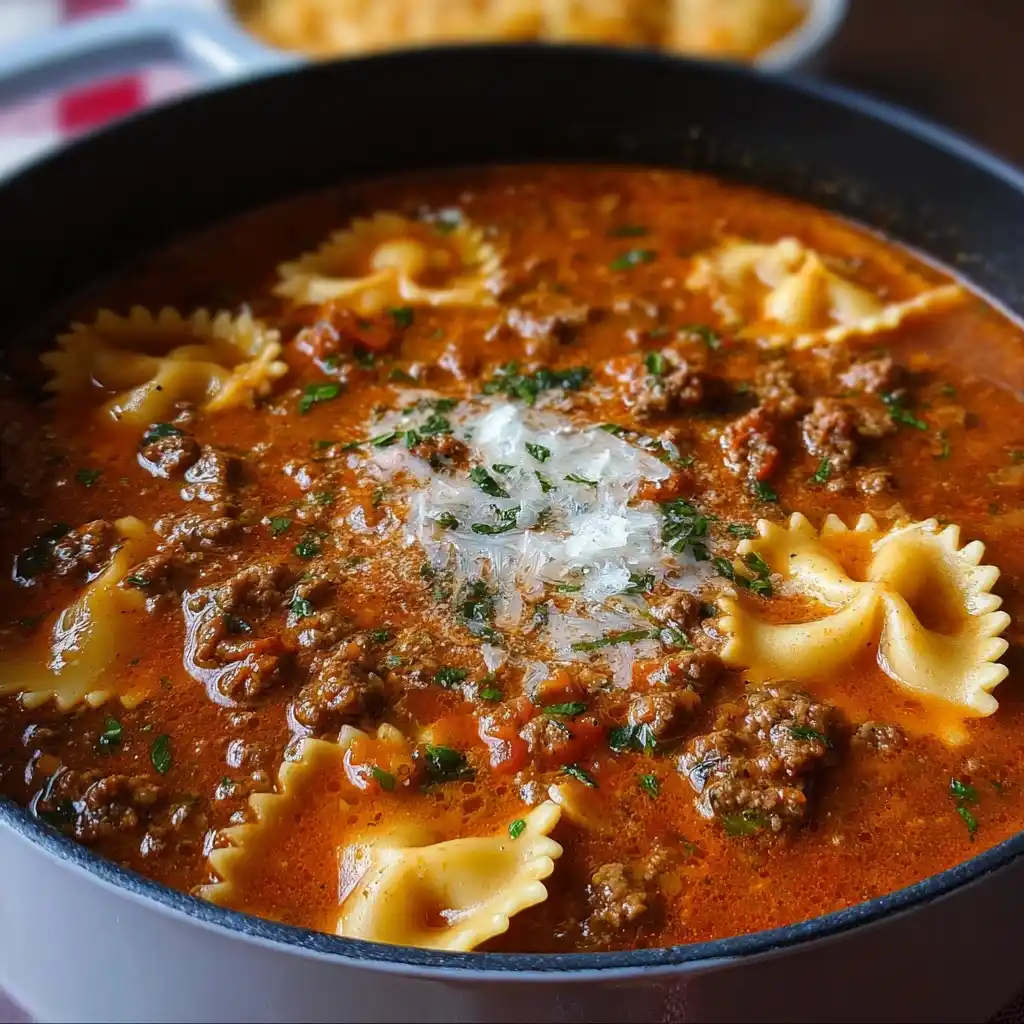 One Pot Lasagna Soup