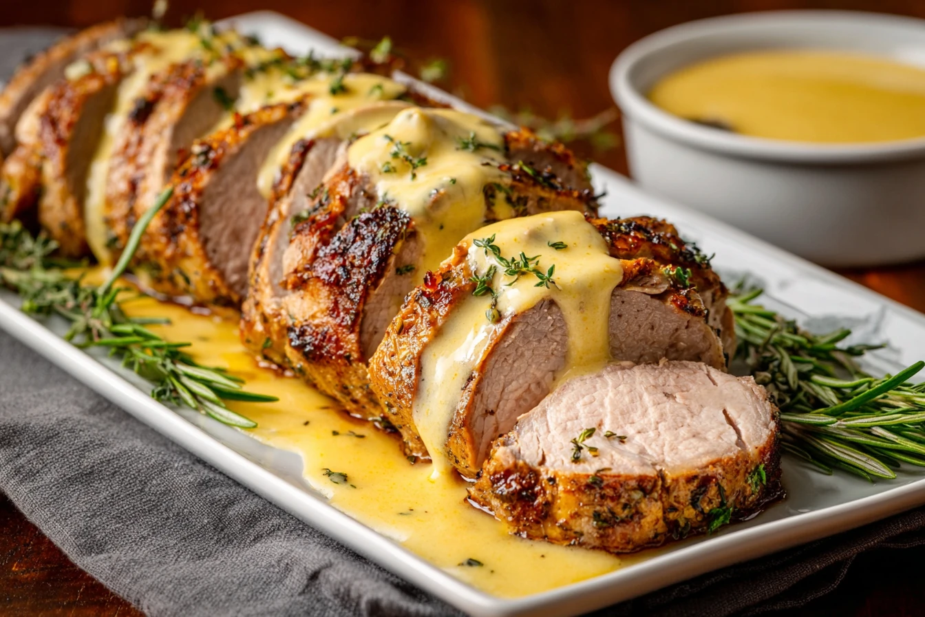 Easy AndJuicy Pork Tenderloin with Dijon Cream Sauce