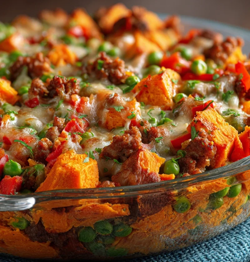 Easy Sweet Potato Sausage Casserole Recipe Sweet Potato And Sausage Bake Homemade Sausage Sweet Potato Casserole Fall Cass...