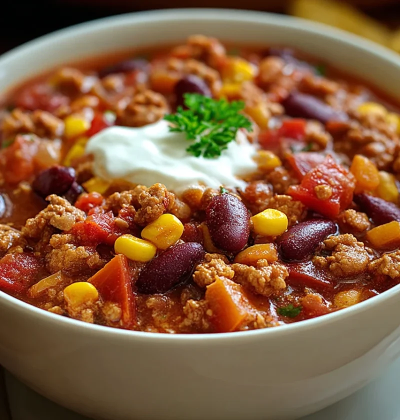 Easy Turkey Chili Recipe 20 Minutes Quick Hearty Turkey Chili Low Fat Turkey Chili Recipe Fast Cozy Evening Turkey Chili M...