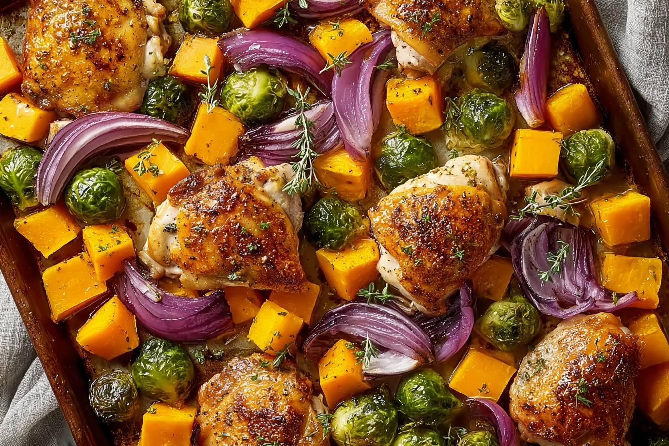 Maple Glazed Chicken with Roasted Veggies