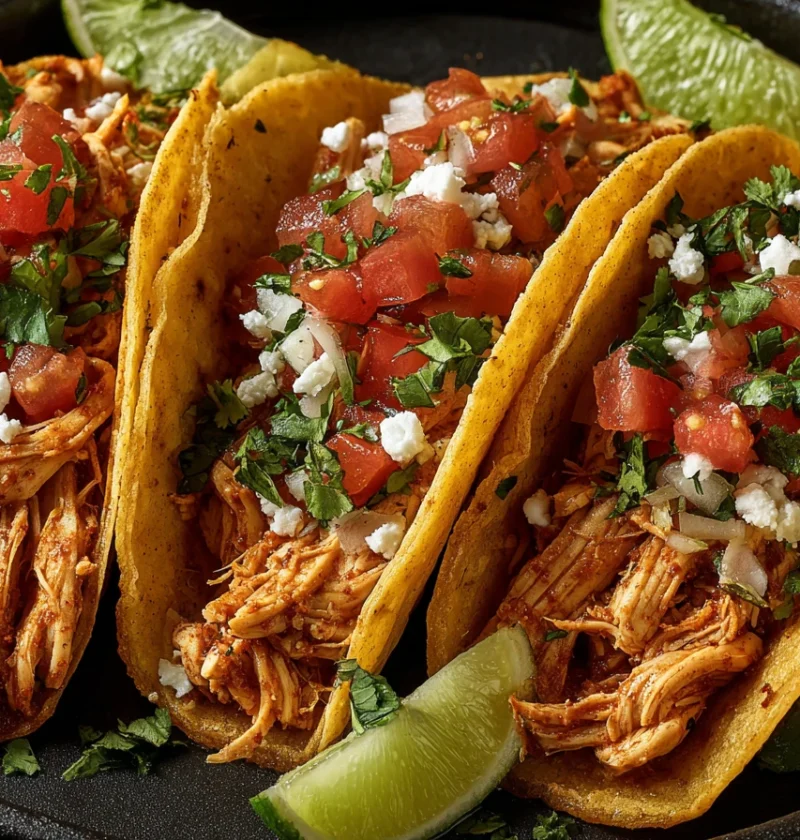 Slow Cooker Chicken Tacos Recipe Easy Slow Cooker Chicken Tacos Best Chicken Tacos Slow Cooker Healthy Slow Cooker Chicken...