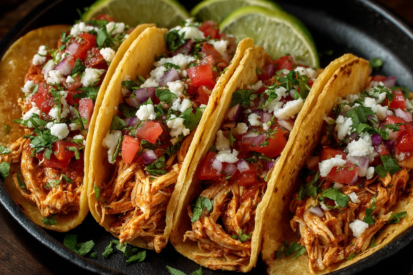 Slow Cooker Chicken Tacos Recipe Easy Slow Cooker Chicken Tacos Best Chicken Tacos Slow Cooker Healthy Slow Cooker Chicken...