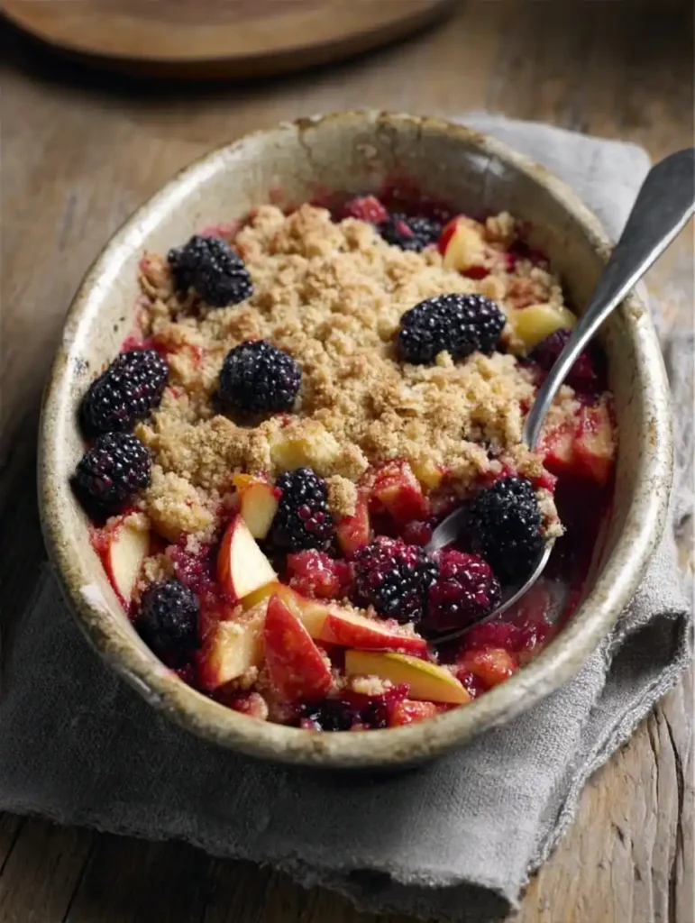 Apple Blackberry Crumble Pre-cooked Topping Raymond Blanc Fruit