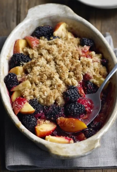 Apple Blackberry Crumble Pre-cooked Topping Raymond Blanc Fruit