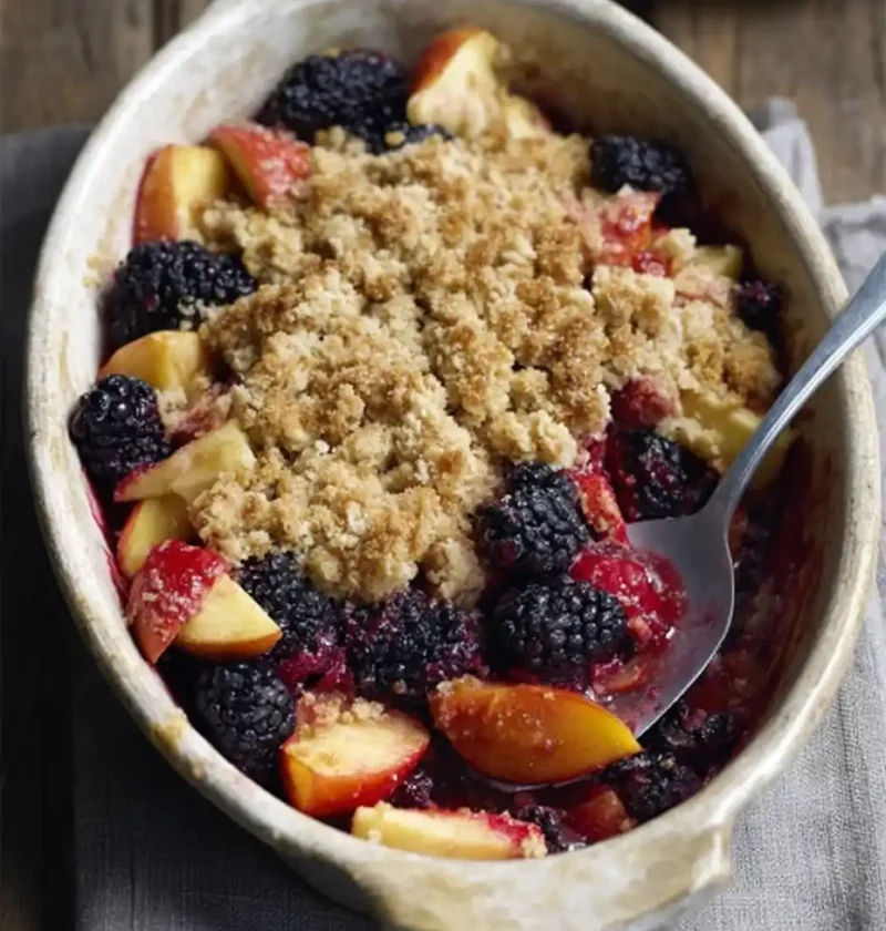 Apple Blackberry Crumble Pre-cooked Topping Raymond Blanc Fruit