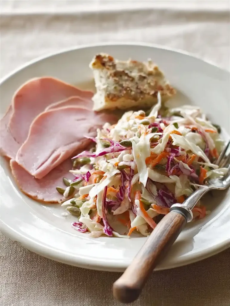 Coleslaw Autumn Side Salad Ham Duck Roast Beef Colourful